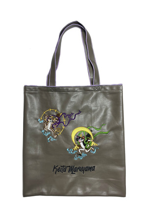Embroidery Eco Leather バッグ (風神雷神)